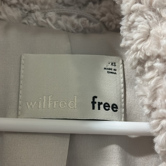 Wilfred Free Aritzia Plush Teddy Grete Faux Fur Jacket One Button Coat size XS - Picture 8 of 15